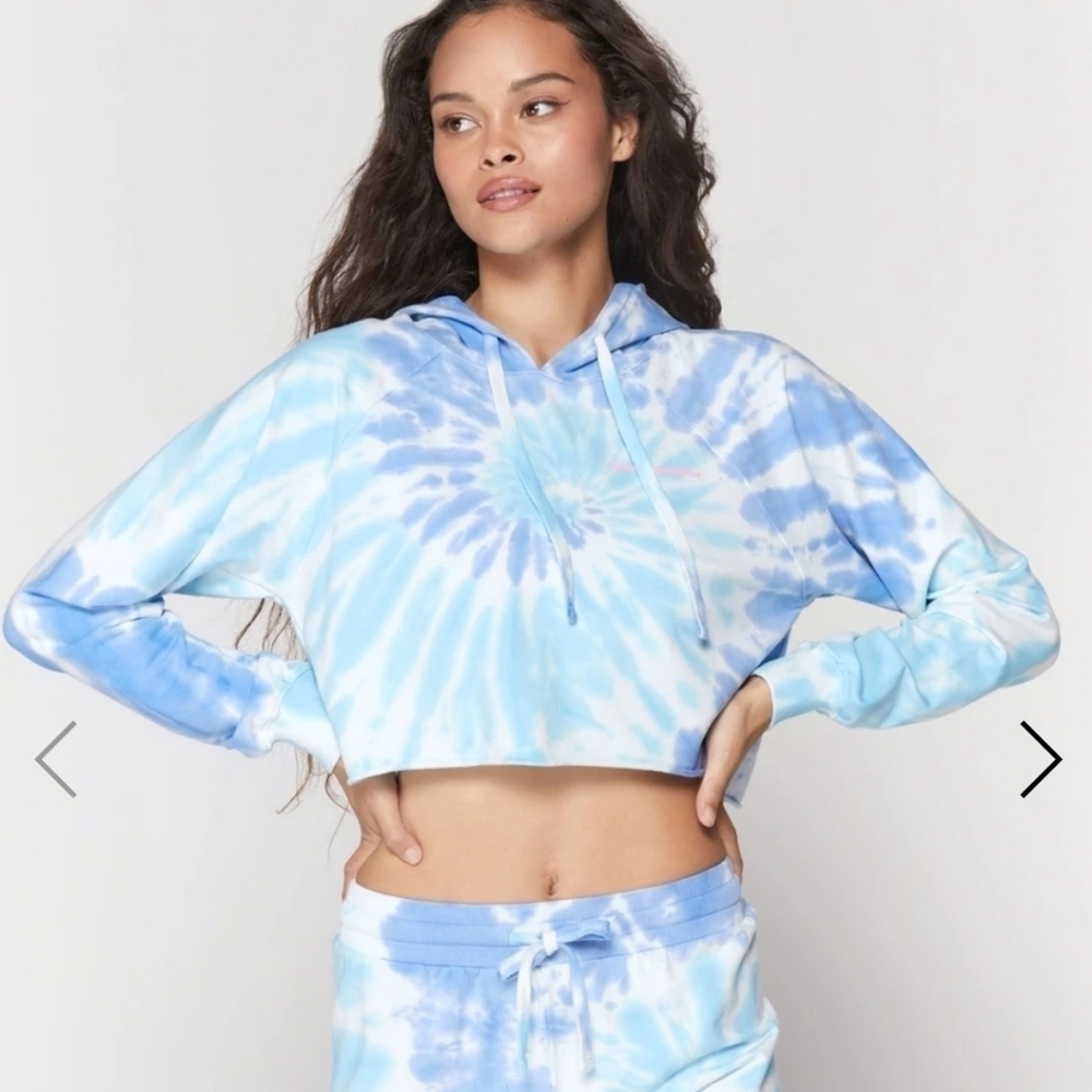 Nwt Spiritual Gangster Tie Dye Luna Crop Hoodie xs